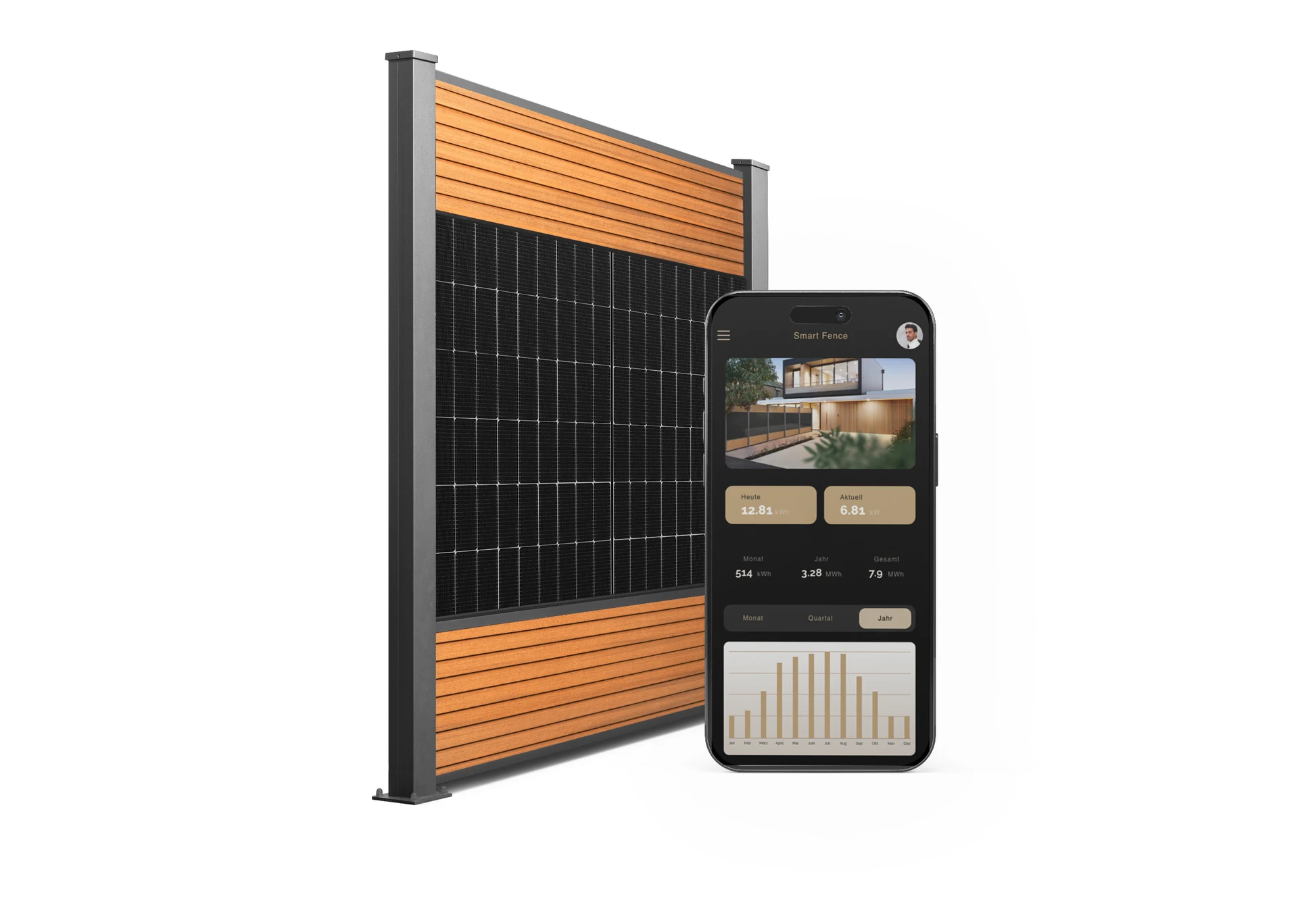 Solarzaun Eleganza