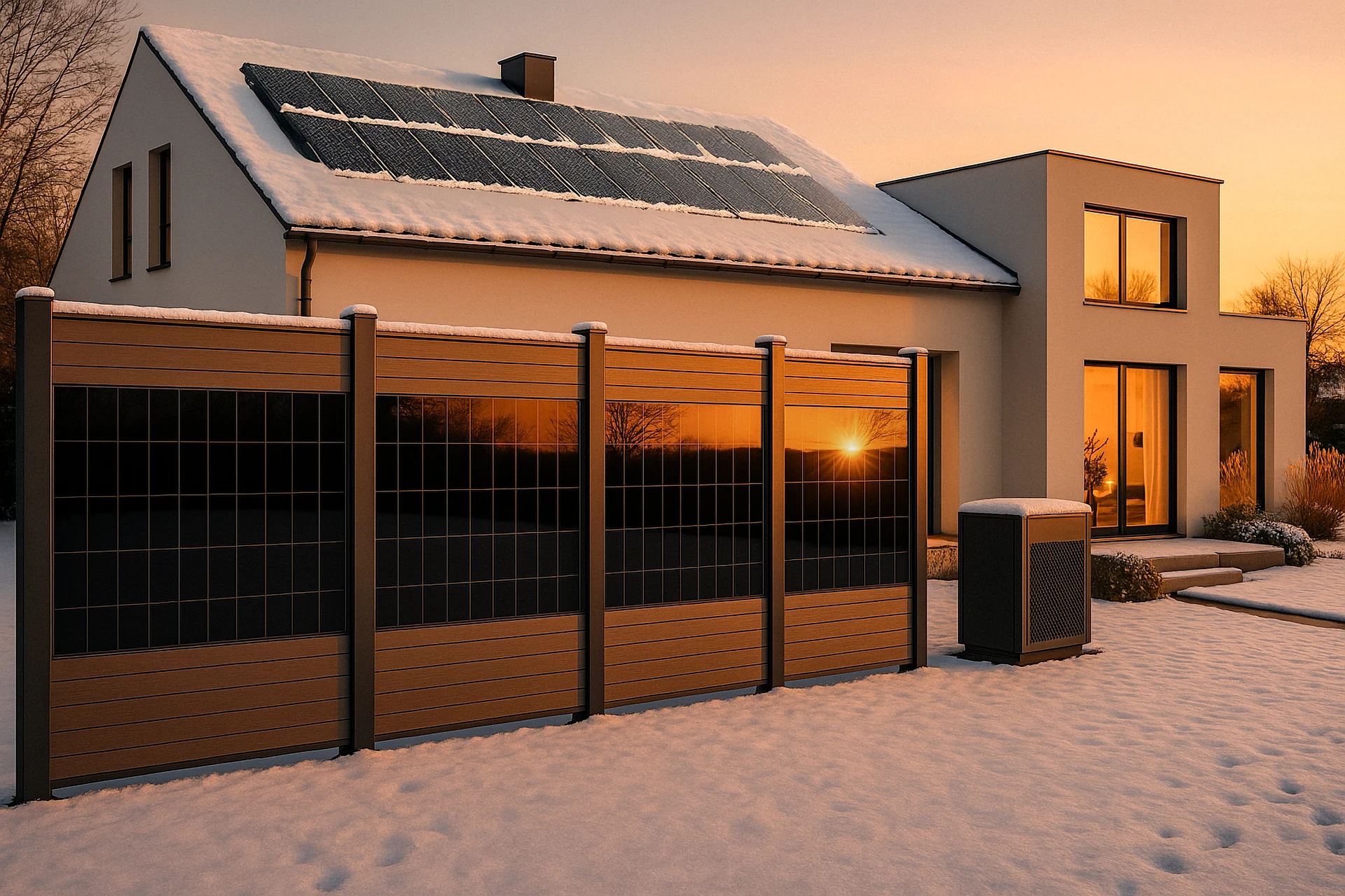 Eleganza bei einem Wohnhaus im Winter